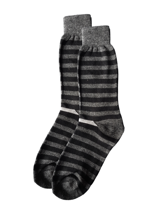 Men acrylic socks stripe design dark grey